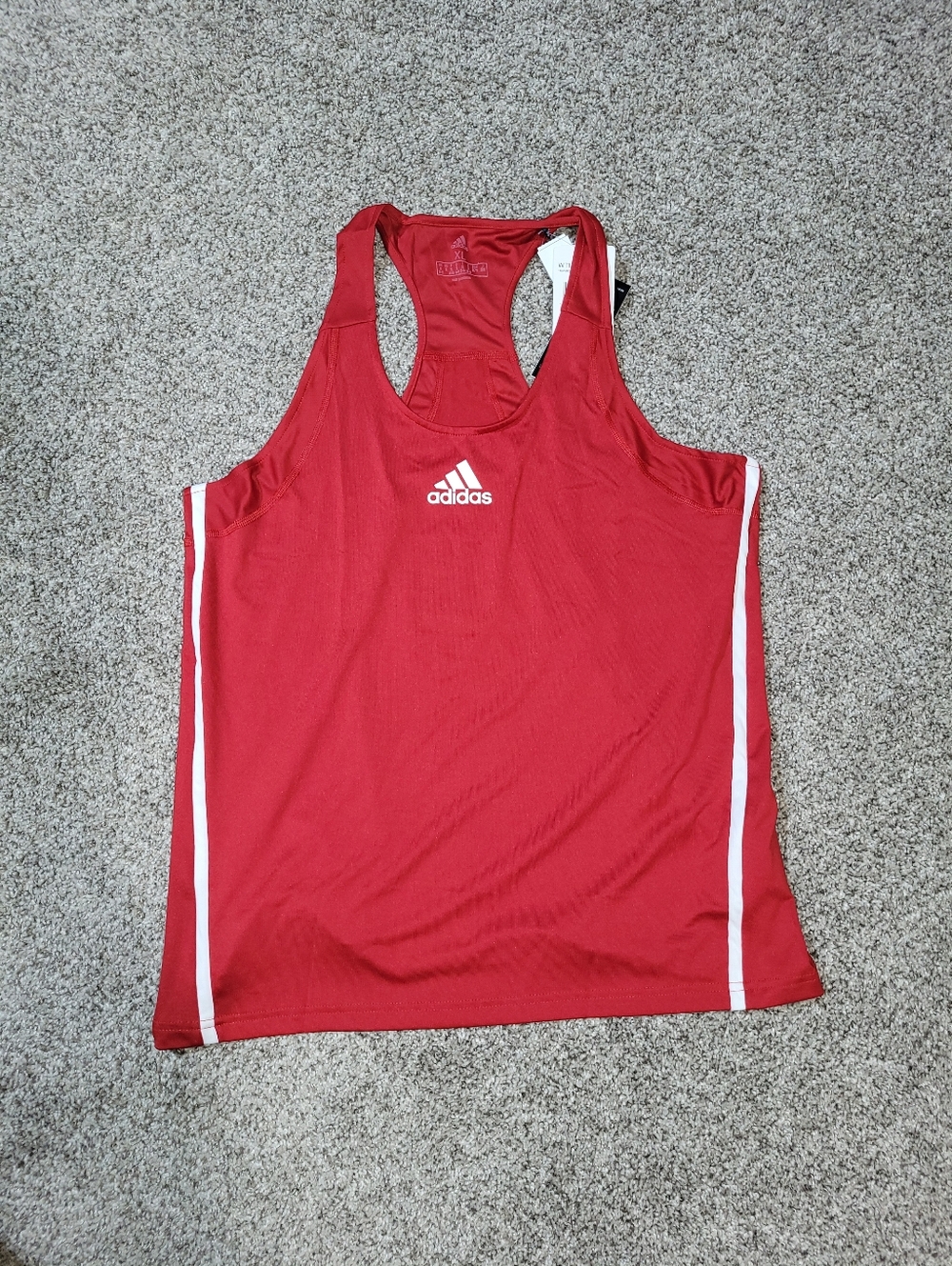 Adidas Womens XL Team Issue Red Racerback Athletic Tank Top Aeroready HS7713